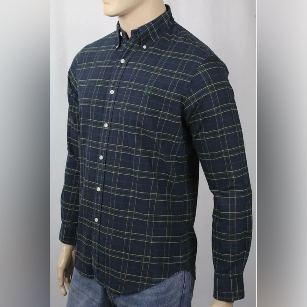 Polo,Ralph Lauren,men’s size L, classic fit plaid, long sleeve button down shirt